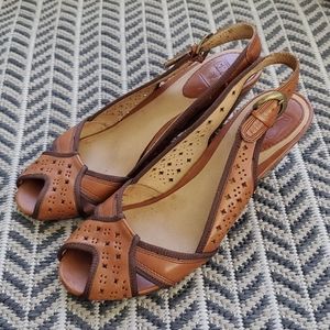 Frye Leather Sling Backs